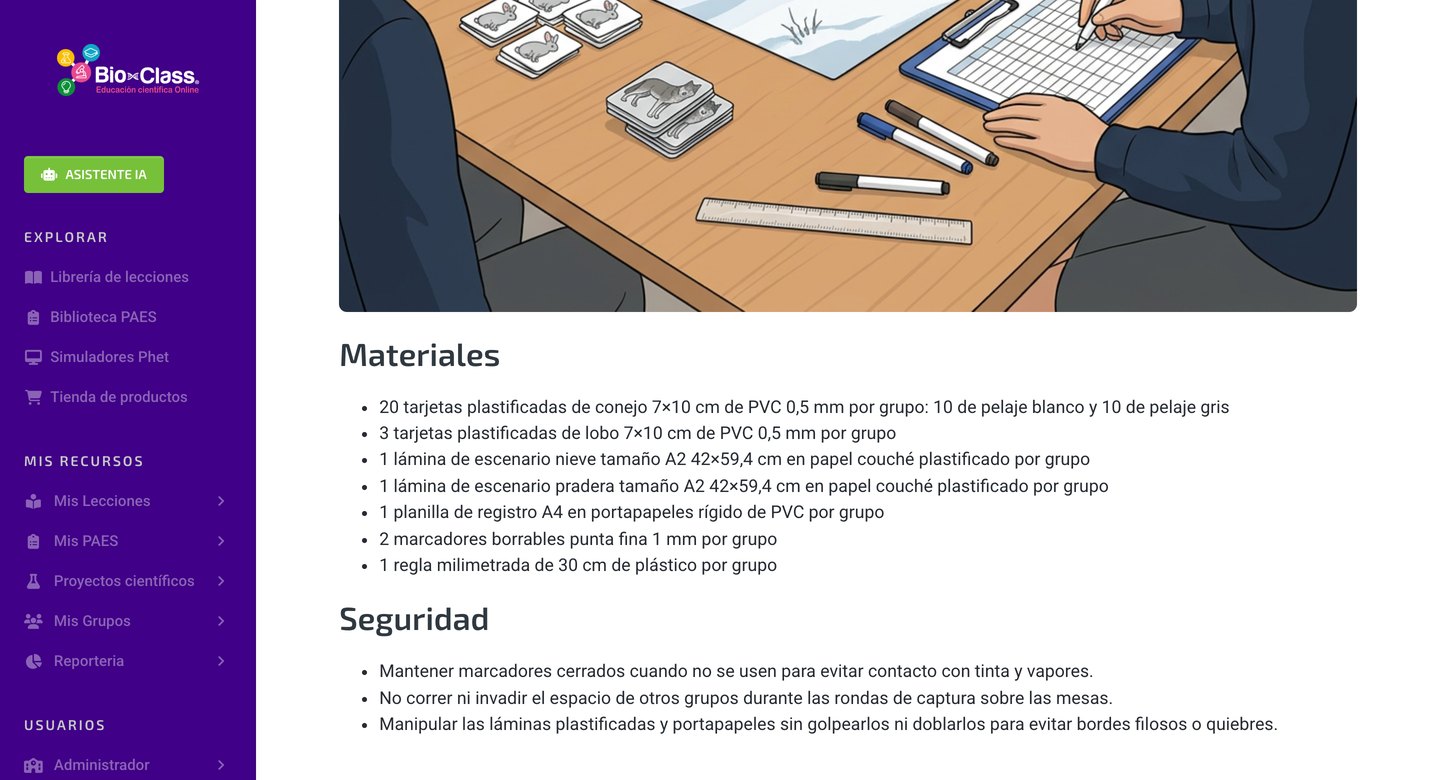 Lecciones experimentales.